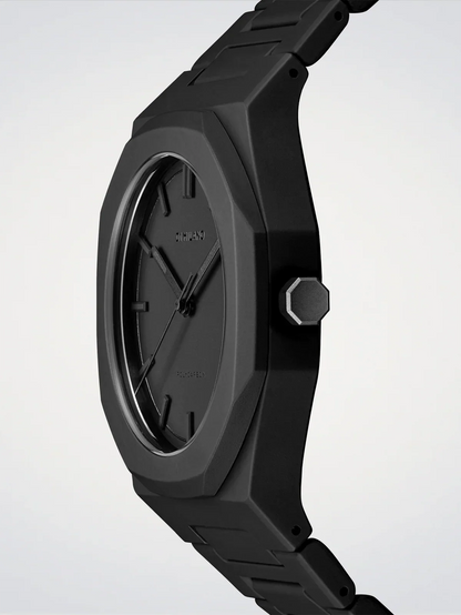 D1 MILANO D1-PCBJ10 BLACK POLY CARBON BAND BLACK DIAL FOR MEN