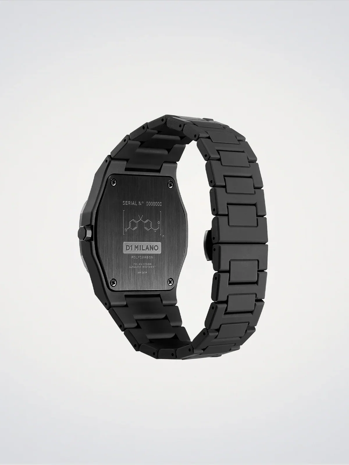D1 MILANO D1-PCBJ13 BLACK POLY CARBON BAND BLACK DIAL FOR MEN