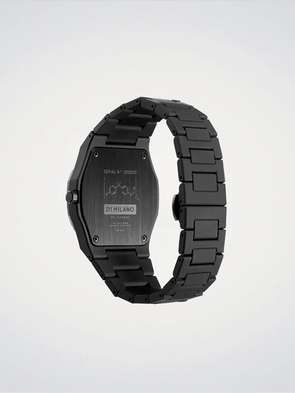 D1 MILANO D1-PCBJ13 BLACK POLY CARBON BAND BLACK DIAL FOR MEN