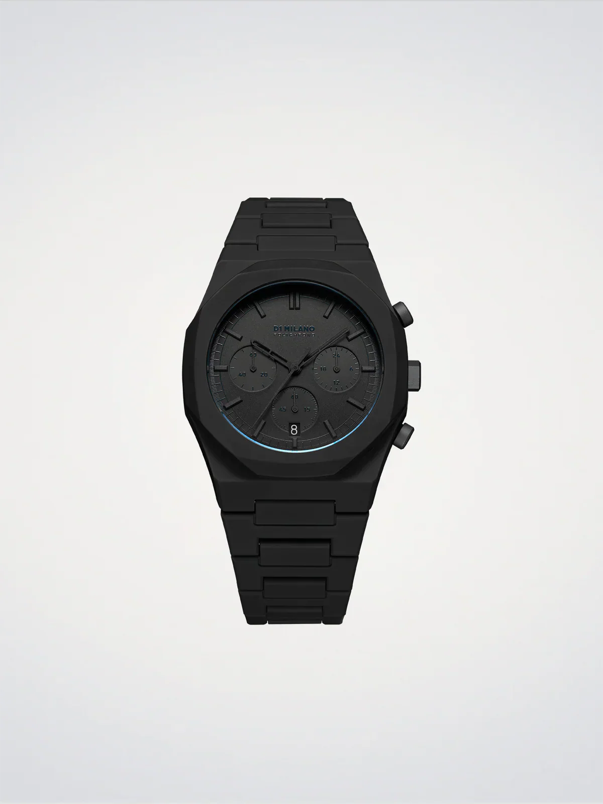 D1 MILANO D1-PHBJSH BLACK POLY CARBON BAND BLACK DIAL FOR MEN