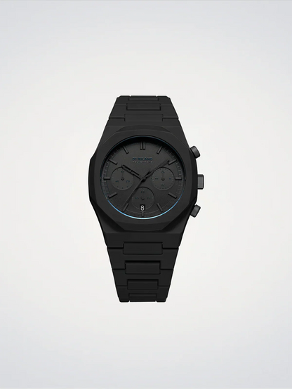 D1 MILANO D1-PHBJSH BLACK POLY CARBON BAND BLACK DIAL FOR MEN