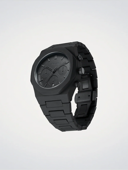 D1 MILANO D1-PHBJSH BLACK POLY CARBON BAND BLACK DIAL FOR MEN
