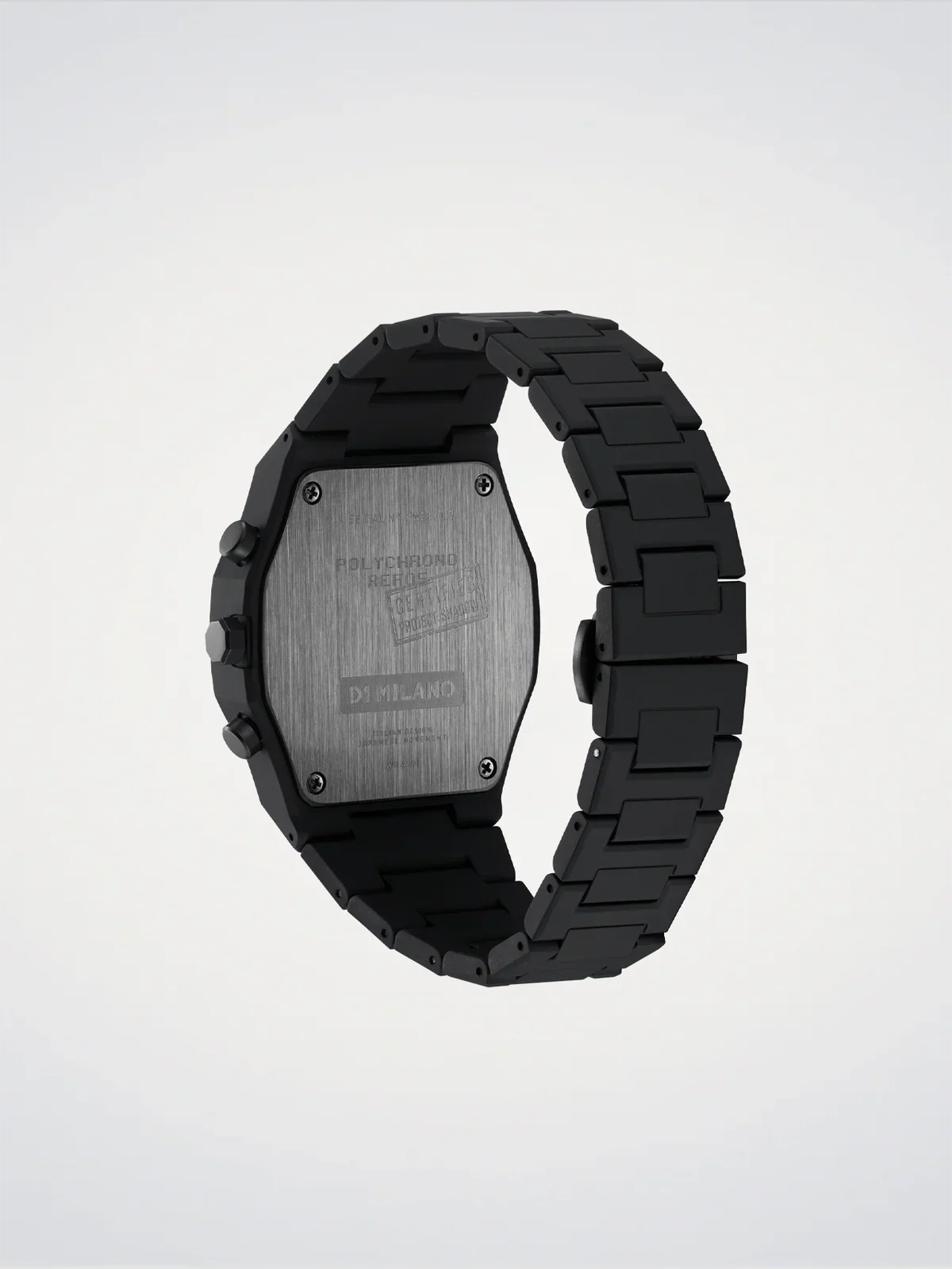 D1 MILANO D1-PHBJSH BLACK POLY CARBON BAND BLACK DIAL FOR MEN
