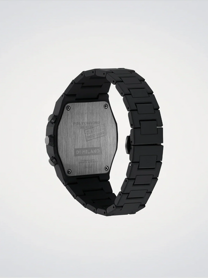 D1 MILANO D1-PHBJSH BLACK POLY CARBON BAND BLACK DIAL FOR MEN