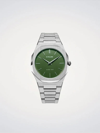 D1 MILANO D1-UTBJ06 SILVER STEEL BAND GREEN DIAL FOR MEN