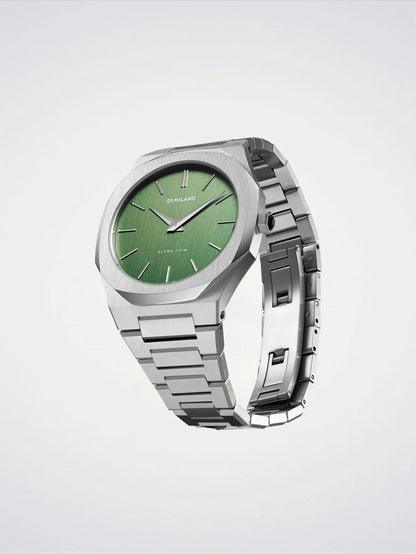 D1 MILANO D1-UTBJ06 SILVER STEEL BAND GREEN DIAL FOR MEN