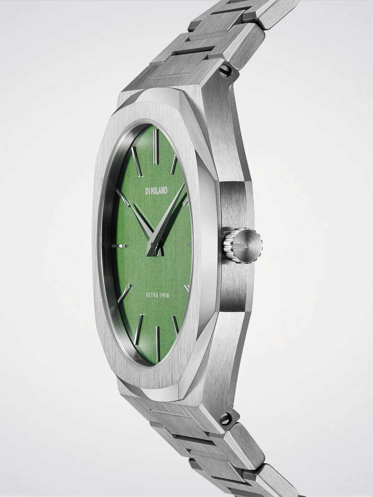 D1 MILANO D1-UTBJ06 SILVER STEEL BAND GREEN DIAL FOR MEN