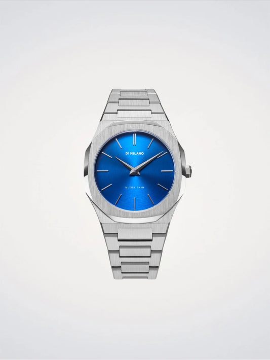 D1 MILANO D1-UTBJ09 SILVER STEEL BAND BLUE DIAL FOR MEN