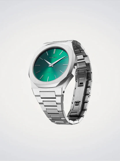 D1 MILANO D1-UTBJ37 SILVER STEEL BAND GREEN DIAL FOR MEN