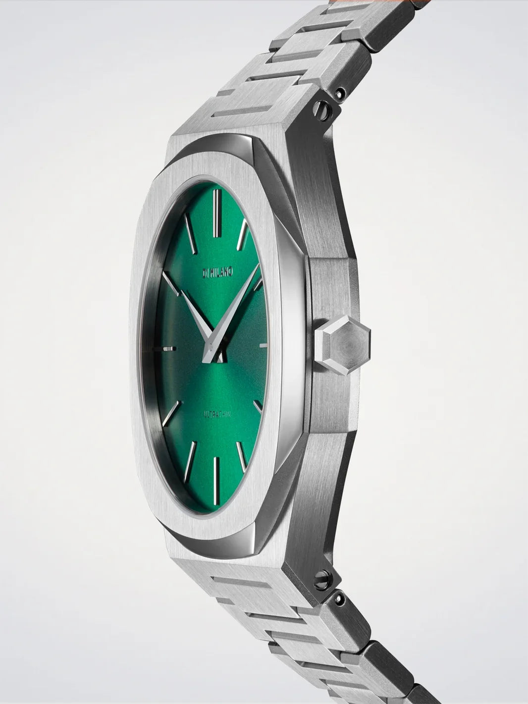 D1 MILANO D1-UTBJ37 SILVER STEEL BAND GREEN DIAL FOR MEN