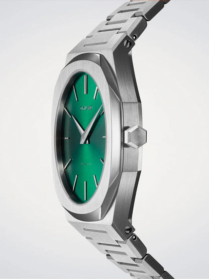 D1 MILANO D1-UTBJ37 SILVER STEEL BAND GREEN DIAL FOR MEN