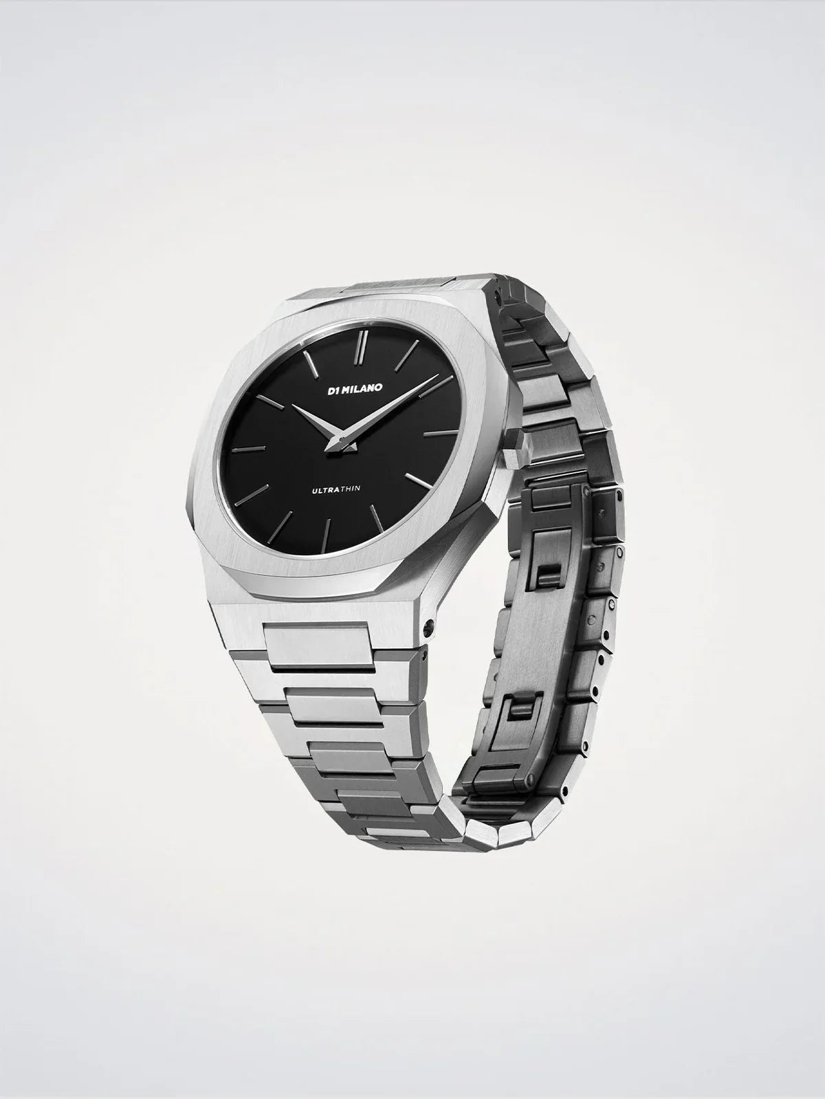 D1 MILANO D1-UTBJ40 SILVER STEEL BAND BLACK DIAL FOR MEN