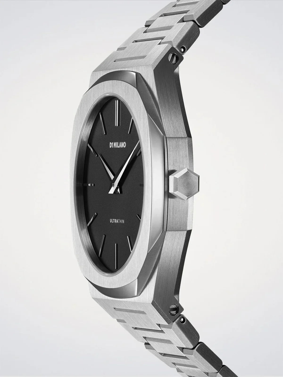 D1 MILANO D1-UTBJ40 SILVER STEEL BAND BLACK DIAL FOR MEN