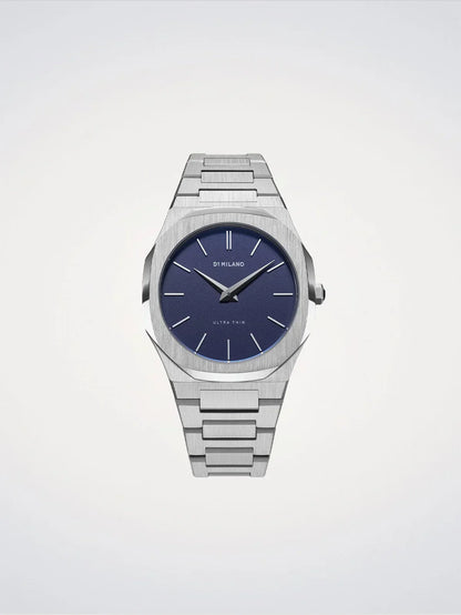 D1 MILANO D1-UTBU01 SILVER STEEL BAND NAVY BLUE DIAL FOR MEN
