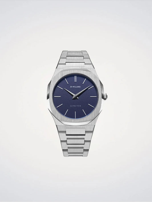 D1 MILANO D1-UTBU01 SILVER STEEL BAND NAVY BLUE DIAL FOR MEN