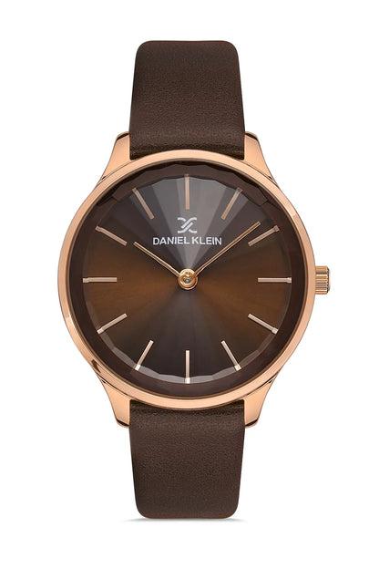 DANIEL KLEIN  Dk.1.13252-2 BROWN LEATHER BAND BROWN DIAL  FOR WOMEN