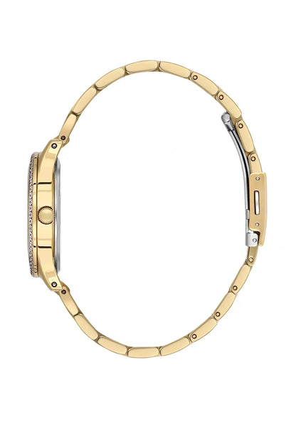 DANIEL KLEIN  DK.1.13584-3 GOLDEN STEEL BAND SILVER DIAL  FOR WOMEN