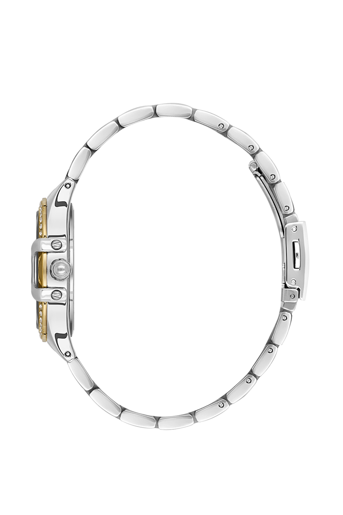 DANIEL KLEIN  DK.1.13603-3 SILVER AND GOLD STEEL BAND SILVER DIAL  FOR WOMEN