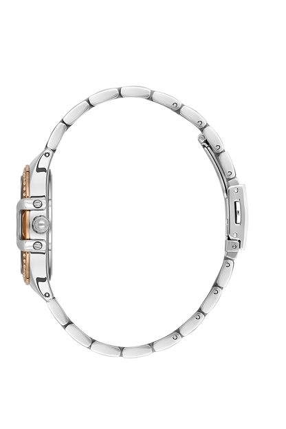DANIEL KLEIN  DK.1.13603-4 SILVER AND ROSE GOLD STEEL BAND SILVER DIAL  FOR WOMEN