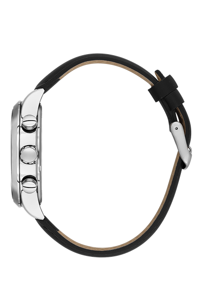 DANIEL KLEIN  DK.1.13745-1 BLACK LEATHER BAND BLACK DIAL  FOR MEN