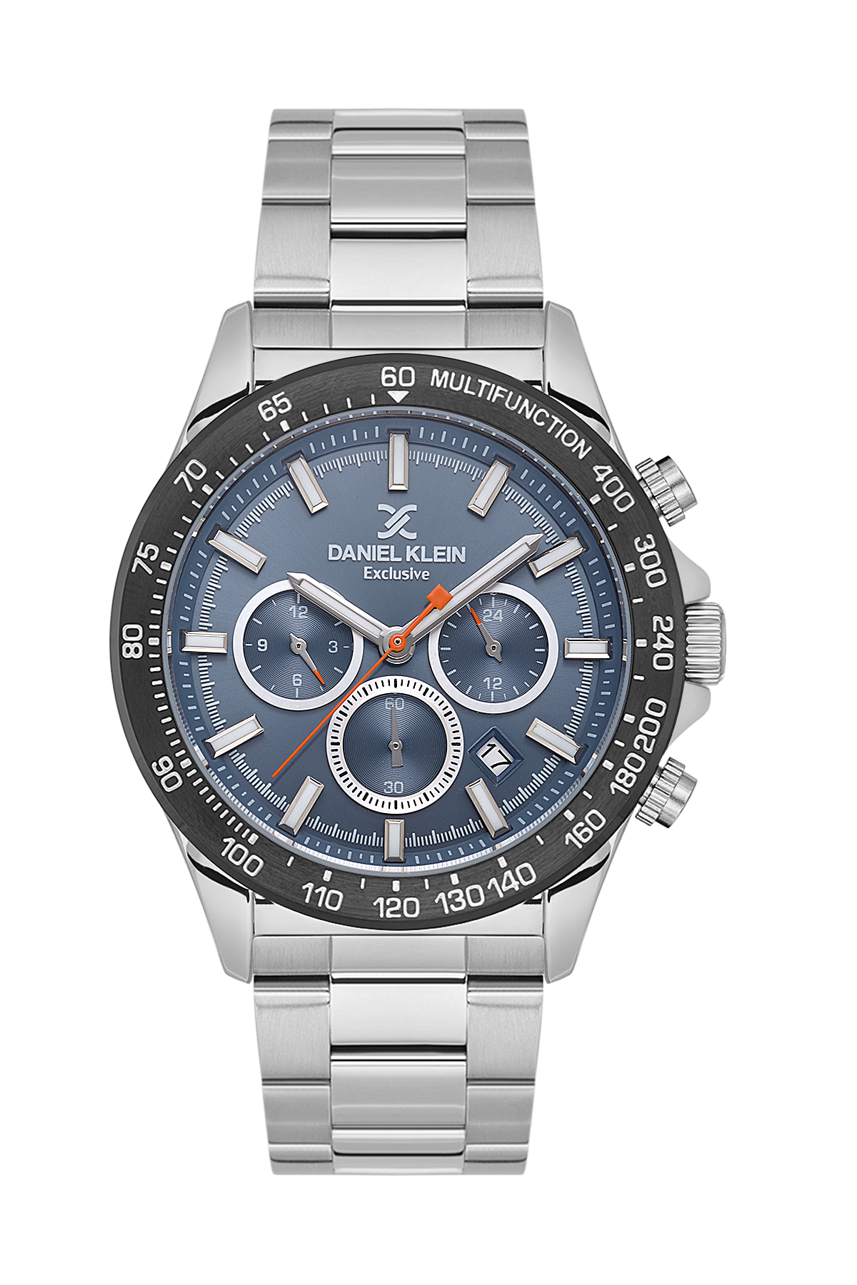 DANIEL KLEIN  DK.1.13852-4 SILVER STEEL BAND NAVY BLUE DIAL  FOR MEN