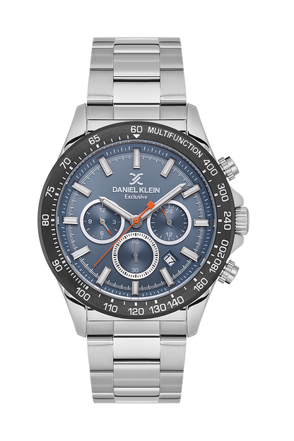 DANIEL KLEIN  DK.1.13852-4 SILVER STEEL BAND NAVY BLUE DIAL  FOR MEN