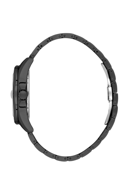 DANIEL KLEIN  DK.1.13978-5 BLACK STEEL BAND BLACK DIAL  FOR MEN