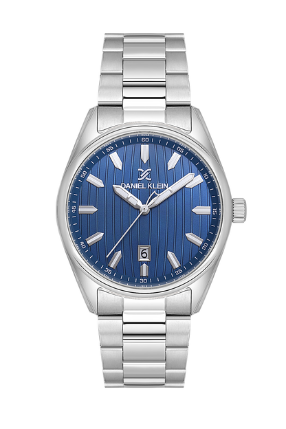 DANIEL KLEIN  DK.1.13983-2 SILVER STEEL BAND NAVY BLUE DIAL  FOR MEN