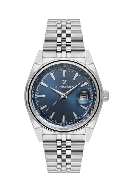DANIEL KLEIN  DK.1.13986-3 SILVER STEEL BAND NAVY BLUE DIAL  FOR MEN
