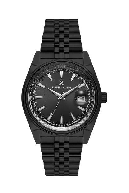 DANIEL KLEIN  DK.1.13986-5 BLACK STEEL BAND BLACK DIAL  FOR MEN