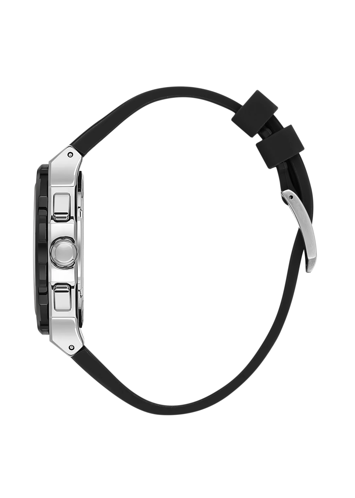 DANIEL KLEIN  DK.1.13997-1 BLACK RUBBER BAND BLACK DIAL  FOR MEN