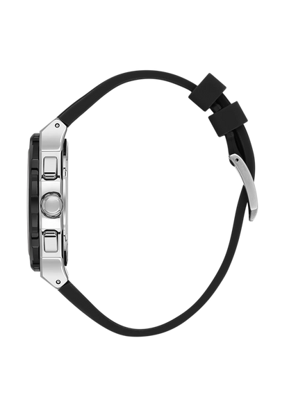 DANIEL KLEIN  DK.1.13997-1 BLACK RUBBER BAND BLACK DIAL  FOR MEN