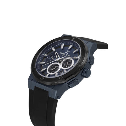 DANIEL KLEIN  DK.1.13997-5 BLACK RUBBER BAND NAVY BLUE DIAL  FOR MEN