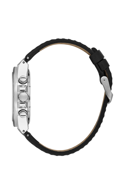 DANIEL KLEIN  DK.1.14003-1 BLACK LEATHER BAND BLACK DIAL  FOR MEN