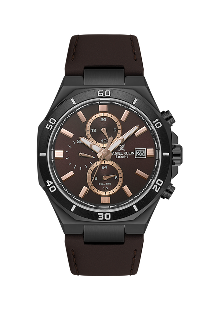 DANIEL KLEIN  DK.1.14003-5 BROWN LEATHER BAND BROWN DIAL  FOR MEN