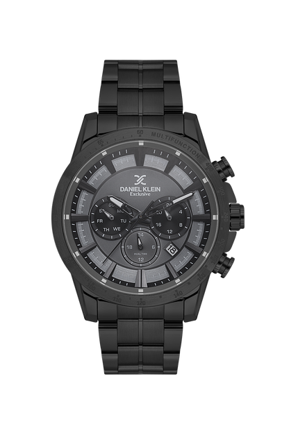 DANIEL KLEIN  DK.1.14005-1 BLACK STEEL BAND GREY DIAL  FOR MEN