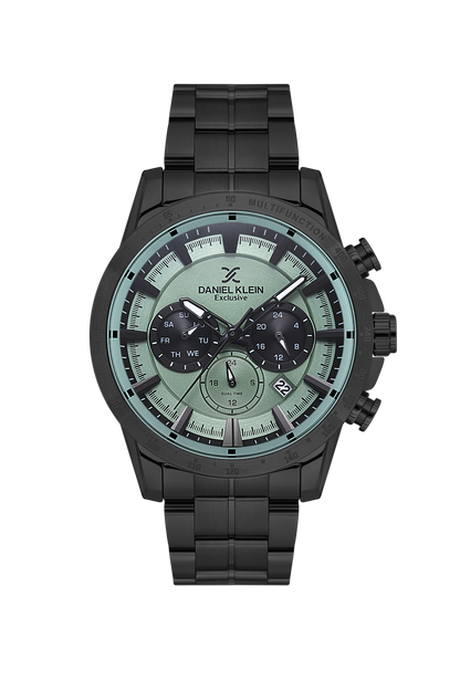 DANIEL KLEIN  DK.1.14005-3 BLACK STEEL BAND GREY DIAL  FOR MEN