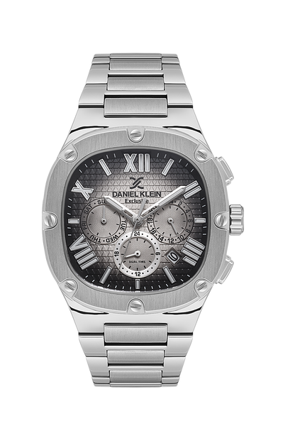 DANIEL KLEIN  DK.1.14009-1 SILVER STEEL BAND GREY DIAL  FOR MEN