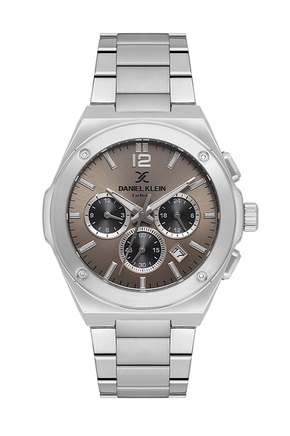 DANIEL KLEIN  DK.1.14010-3 SILVER STEEL BAND GREY DIAL  FOR MEN