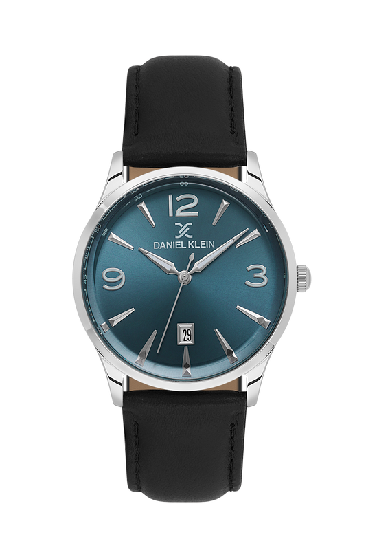 DANIEL KLEIN  DK.6.14034-3 BLACK LEATHER BAND GREEN DIAL  FOR MEN