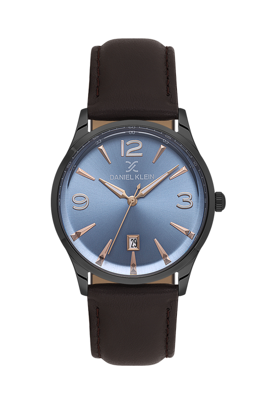 DANIEL KLEIN  DK.6.14034-4 BROWN LEATHER BAND NAVY BLUE DIAL  FOR MEN