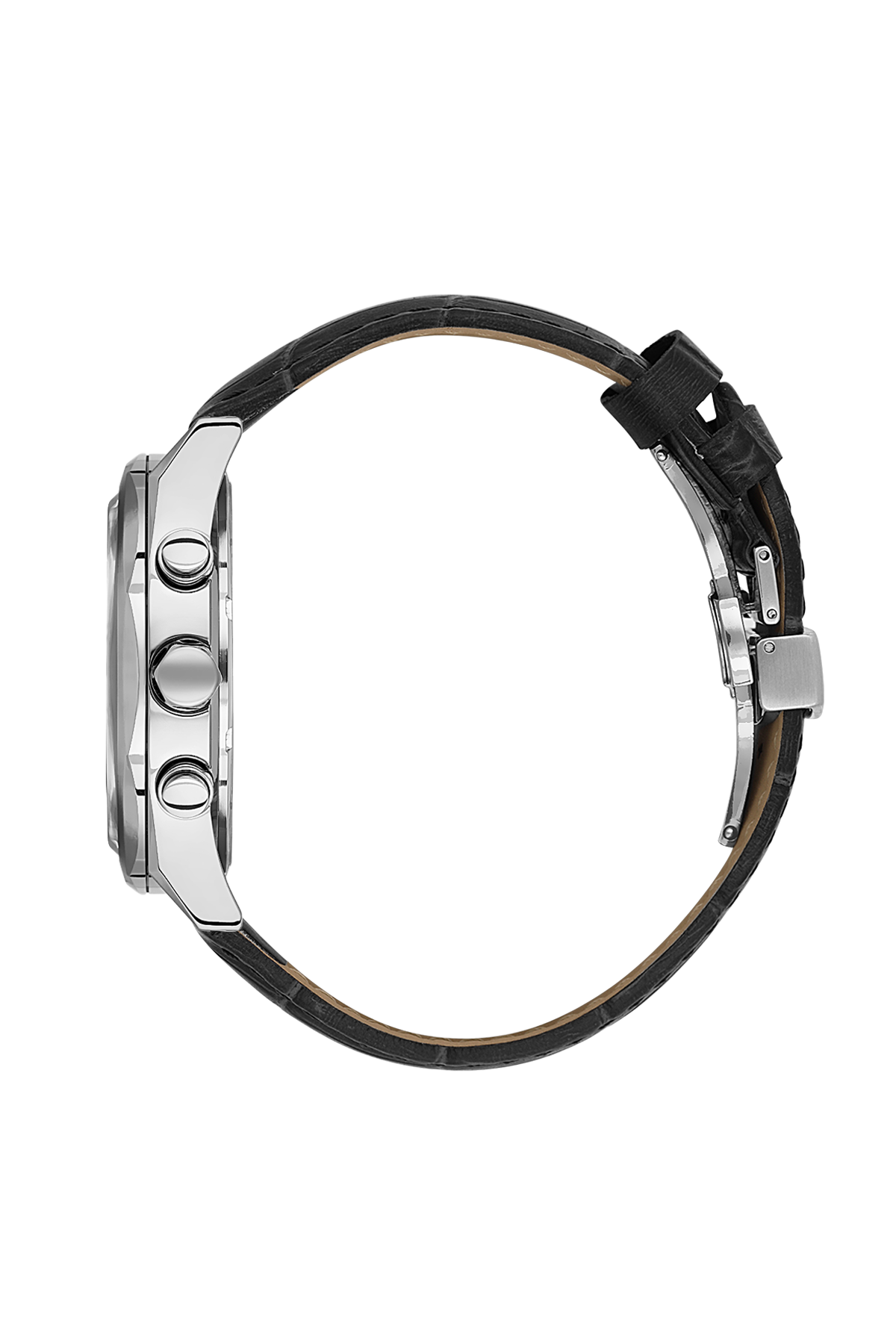 DANIEL KLEIN  DK.1.14065-2 BLACK LEATHER BAND BLACK DIAL  FOR MEN