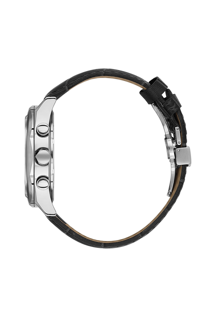 DANIEL KLEIN  DK.1.14065-2 BLACK LEATHER BAND BLACK DIAL  FOR MEN