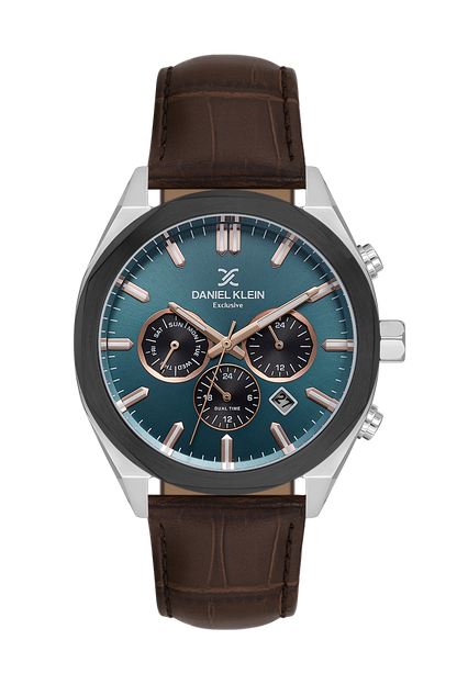DANIEL KLEIN  DK.1.14065-4 BROWN LEATHER BAND NAVY BLUE DIAL  FOR MEN