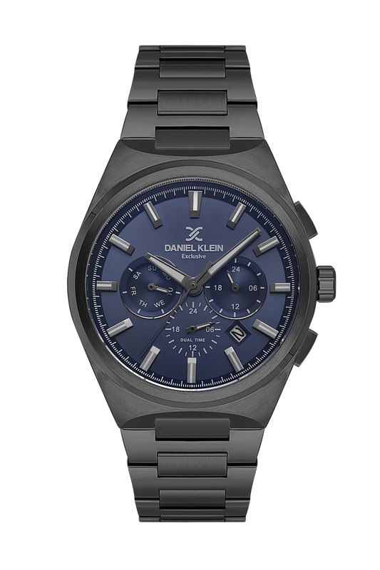 DANIEL KLEIN  DK.1.14069-6 GREY STEEL BAND NAVY BLUE DIAL  FOR MEN