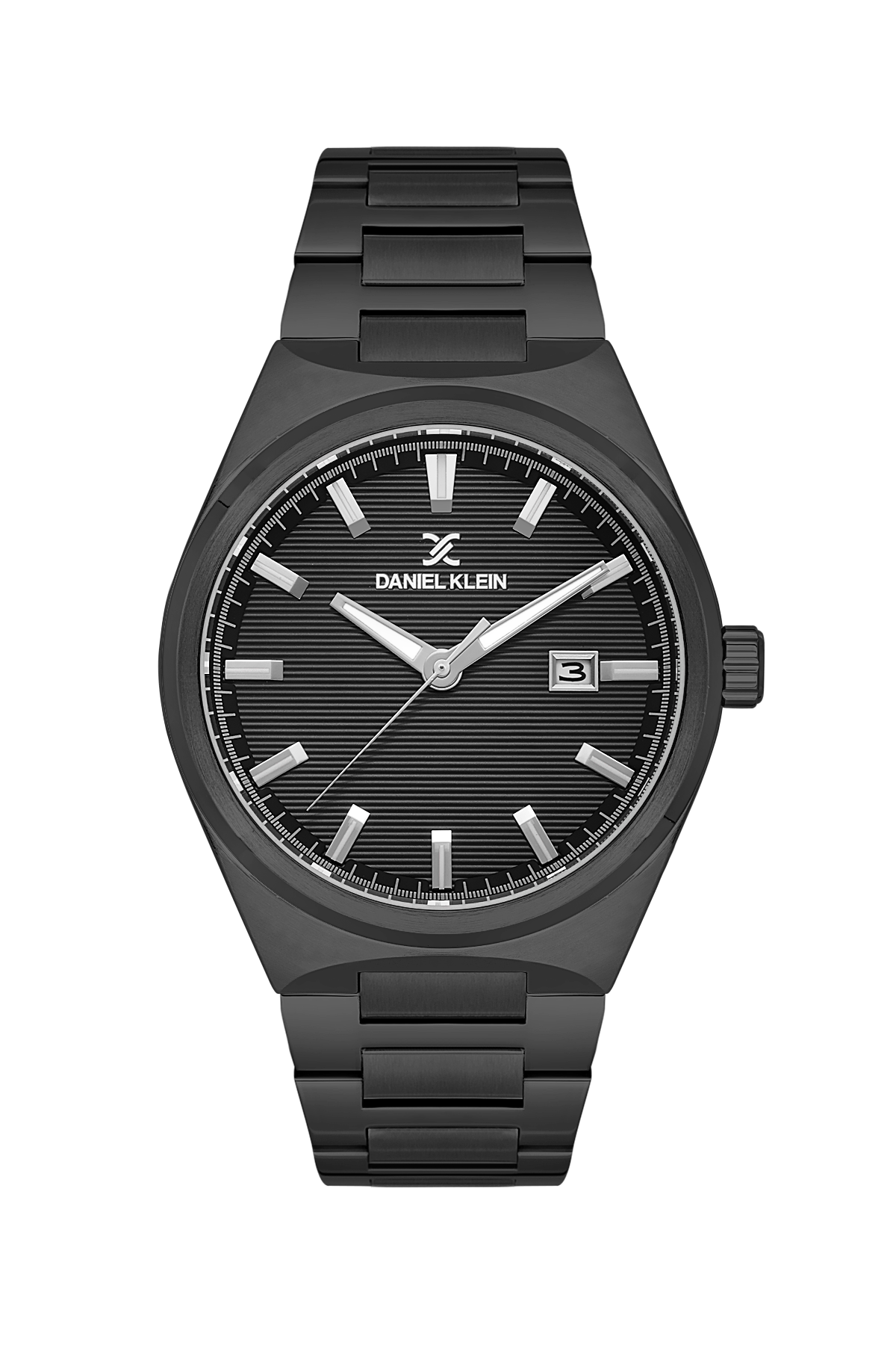DANIEL KLEIN  DK.1.14070-5 BLACK STEEL BAND BLACK DIAL  FOR MEN