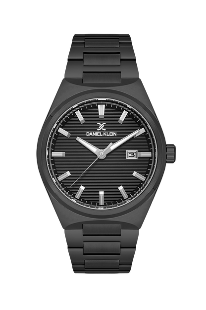 DANIEL KLEIN  DK.1.14070-5 BLACK STEEL BAND BLACK DIAL  FOR MEN
