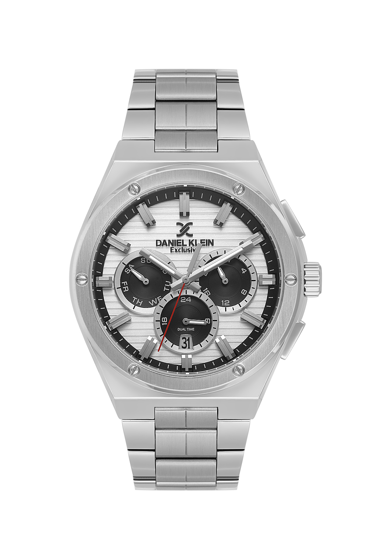 DANIEL KLEIN  DK.1.14071-1 SILVER STEEL BAND WHITE DIAL  FOR MEN