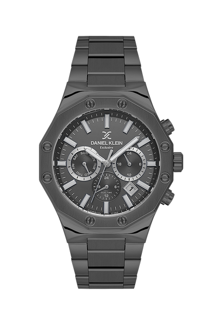 DANIEL KLEIN  DK.1.14074-5 BLACK STEEL BAND BLACK DIAL  FOR MEN