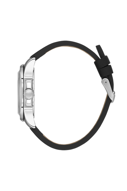 DANIEL KLEIN  DK.1.14078-2 BLACK LEATHER BAND BLACK DIAL  FOR MEN